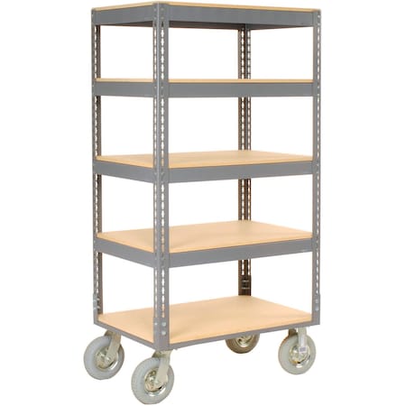 Global Industrial Boltless Shelf Truck, Steel, 60 in L, 24 in W, 68 in H 983117